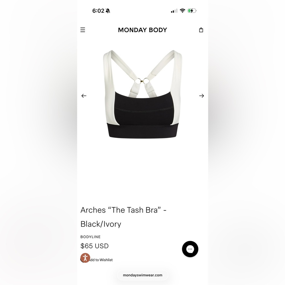 Brand new Monday swim Tash top